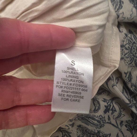 DRESS FORUM Floral Midi Tiered Halter Style/Strapless  Dress in Blue and Cream - Picture 13 of 13